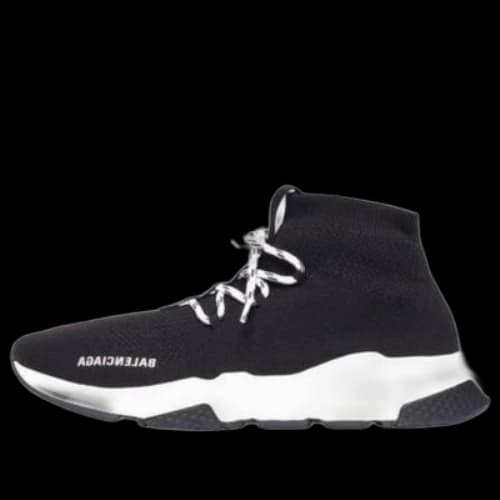 Balenciaga Speed 1.0 Lace Up Sneakers 'Black White' (Women's)