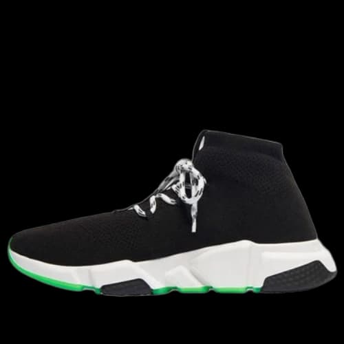 Balenciaga Speed Lace Up Trainer 'Black Neon Green'