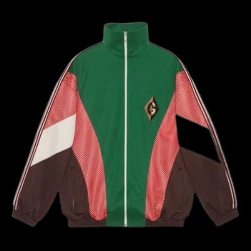 Gucci Patchwork Sportswear Jacket For Men Green Brown White