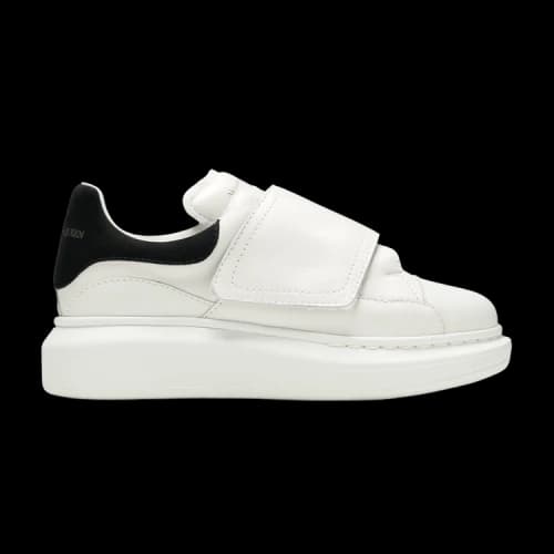 Alexander McQueen Oversized Grip-Strap Sneaker Kids 'White Black'