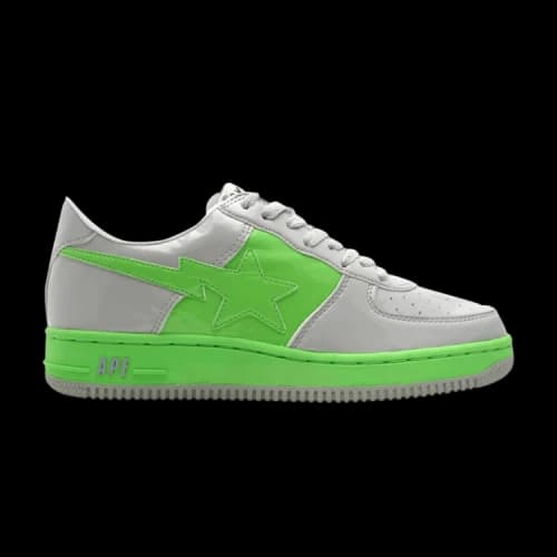 Bapesta FS-001 Low 'Grey Lime Green'