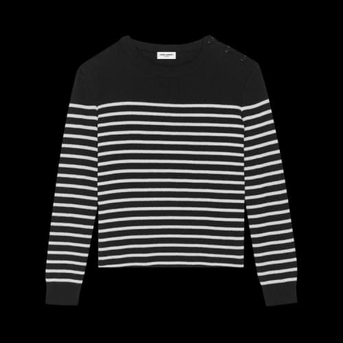 Saint Laurent Sweater 'Black/Chalk'
