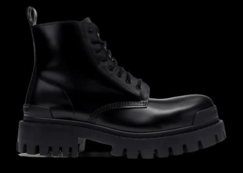 Balenciaga Strike 20mm Lace Up Boot Black