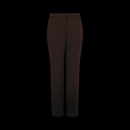 Alexander McQueen Satin Straight Leg Pants Chocolate