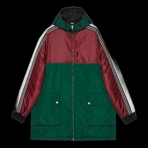 Gucci GG Jacquard Nylon Jacket 'Green Red'