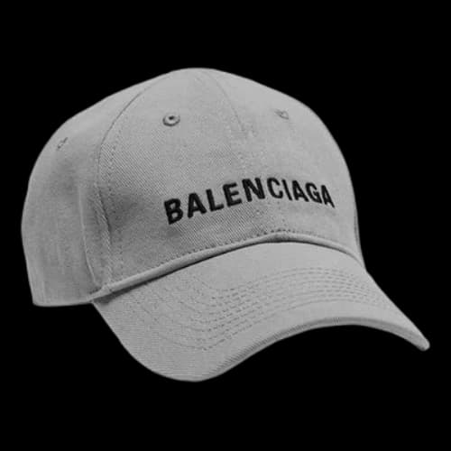 Balenciaga Visor Logo Cap 'Grey Black'