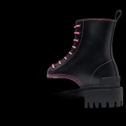 Balenciaga Strike Lace-Up Boot 'Black Pink' (Women's)