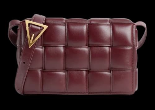 Bottega Veneta Padded Intreccio Cassette Crossbody Bag Barolo