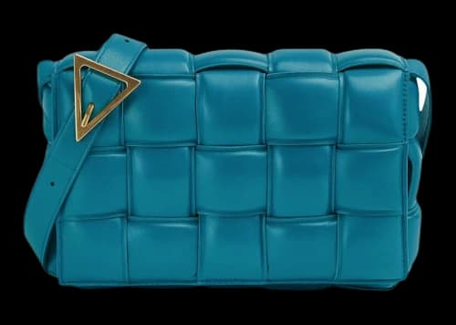Bottega Veneta Padded Intreccio Cassette Crossbody Bag Mallard