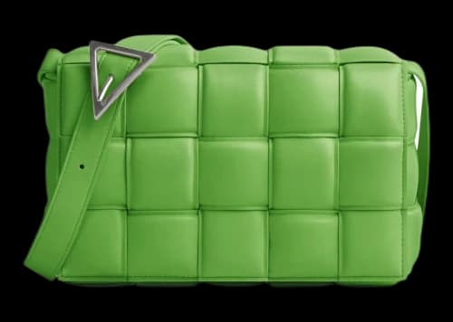 Bottega Veneta Padded Intreccio Cassette Crossbody Bag Acid Green