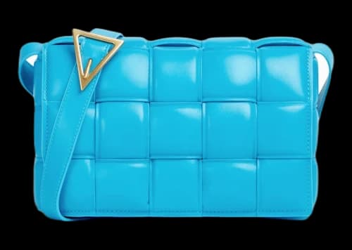 Bottega Veneta Padded Intreccio Cassette Crossbody Bag Pool