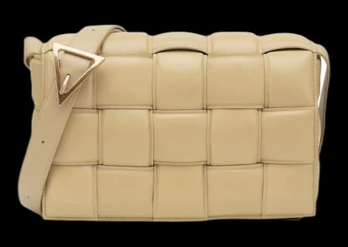 Bottega Veneta Padded Intreccio Cassette Crossbody Bag Porridge