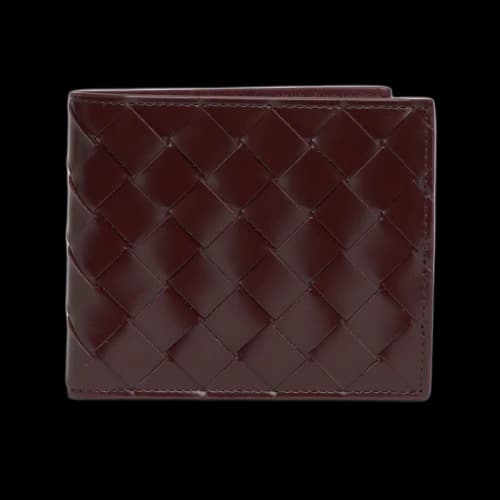 Bottega Veneta Intrecciato Half Wallet Burgundy