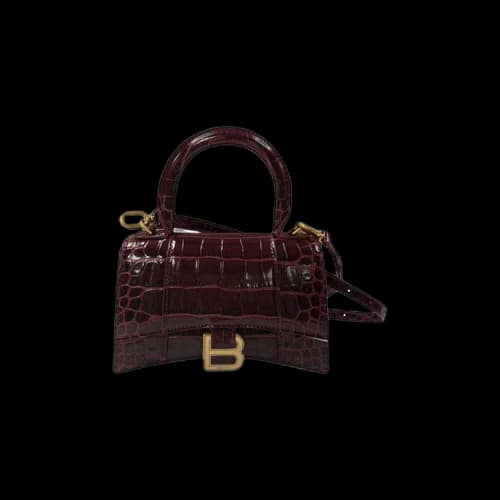 Balenciaga Hourglass XS Top Handle Dark Red