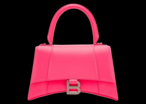 Balenciaga Hourglass Small Top Handle Bag Acid Fuchsia