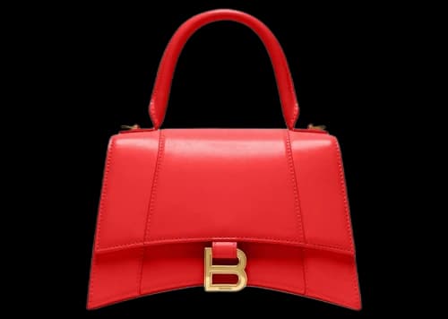 Balenciaga Hourglass Small Top Handle Bag Red