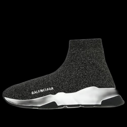 Balenciaga Speed logo Socks Shoes Black (Women's)