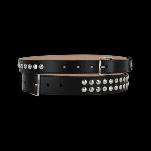 Alexander McQueen Studded Double Belt Black