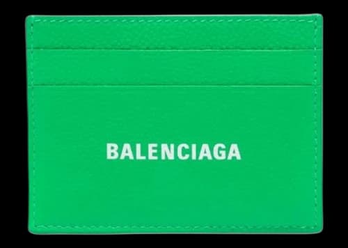 Balenciaga Logo (5 Slot) Card Case Green
