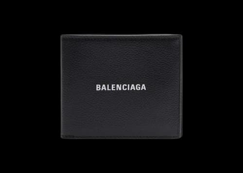 Balenciaga Cash Square (8 Card Slot 2 Bill Compartments) Folded Wallet Black/White