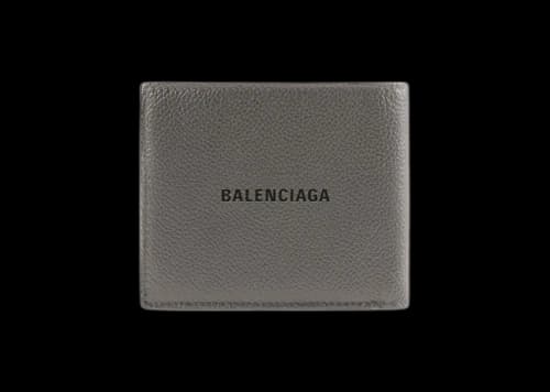 Balenciaga Cash Square (8 Card Slot 2 Bill Compartments) Folded Wallet Dark Grey/Black