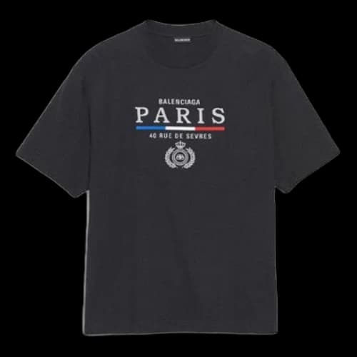 Balenciaga SS20 Paris Flag Regular paris Logo Tee