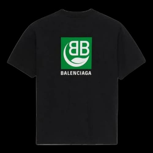 Balenciaga Logo Printing Short Sleeve Black
