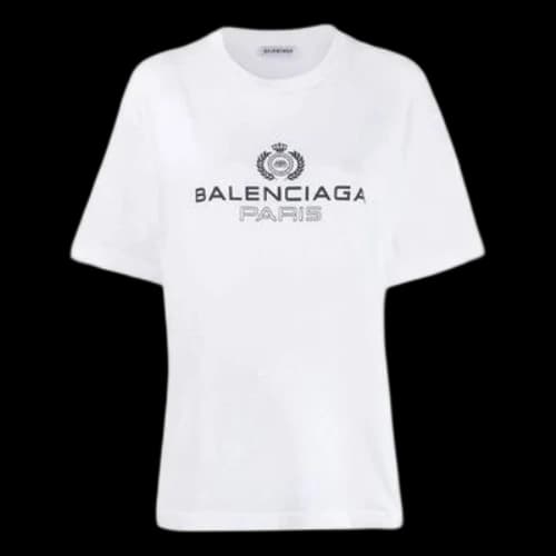 Balenciaga Crown Short Sleeve White