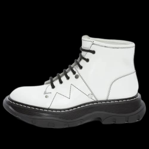 Alexander McQueen Tread Slick Boot 'Ivory Black' (Women's)