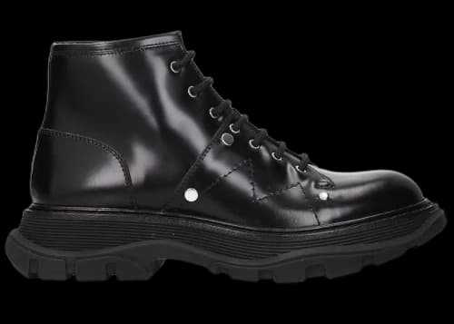 Alexander Mcqueen Leather Ankle Boot Black (Women's)