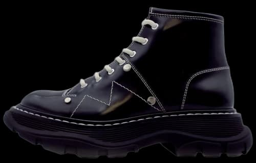 Alexander McQueen Tread Slick Boot 'Black Silver' (Women's)