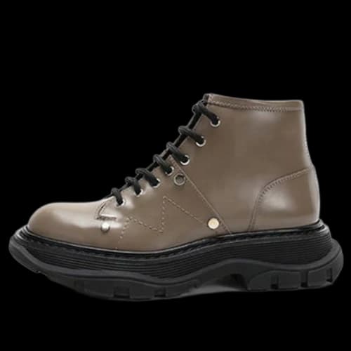 Alexander McQueen Lace Up Ankle Boots 'Khaki' (Women's)