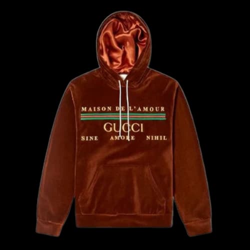 Gucci Chenille Embroidered Drawstring For Men Brown