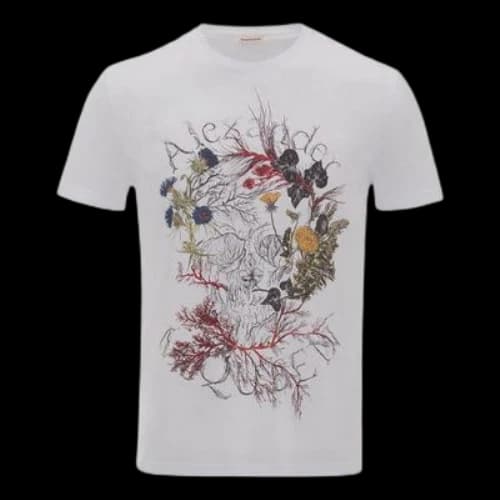Alexander McQueen Glowing Botanical Skull Tee