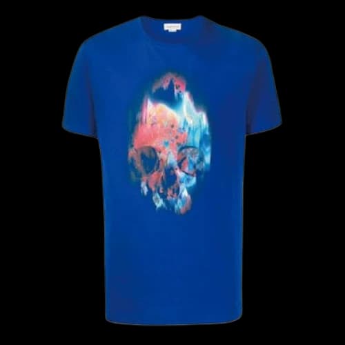 Alexander McQueen Sprayed Skull Blue