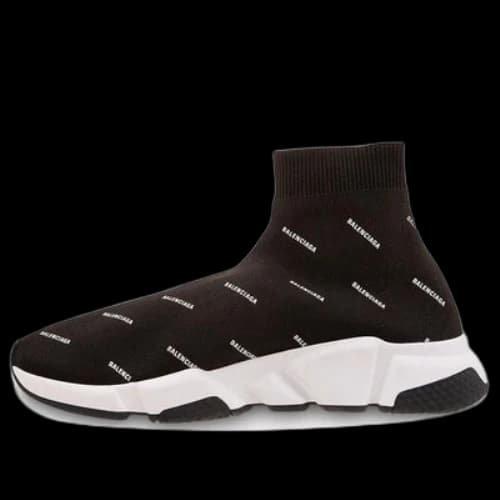 Balenciaga Speed Trainer Mid 'Allover Logo - Black'