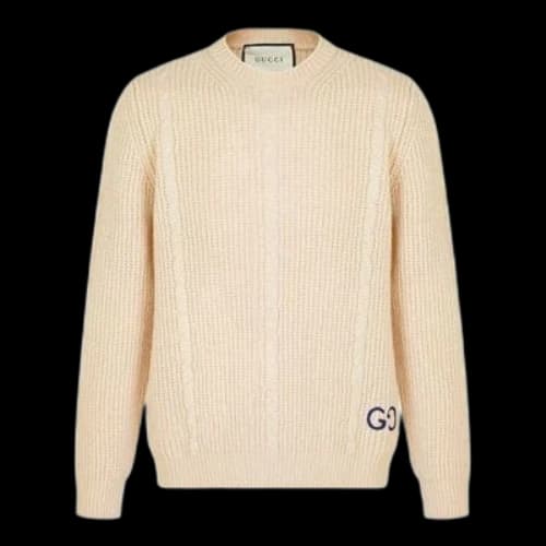 Gucci Waffle-Knit GG Jumper 'Beige'