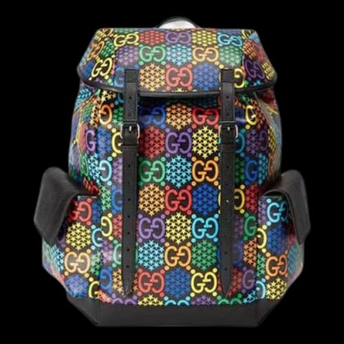 Gucci Series GG Pattern Printing Canvas backpack Black