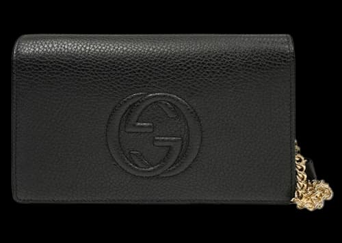 Gucci Soho Chain Wallet Bag Black