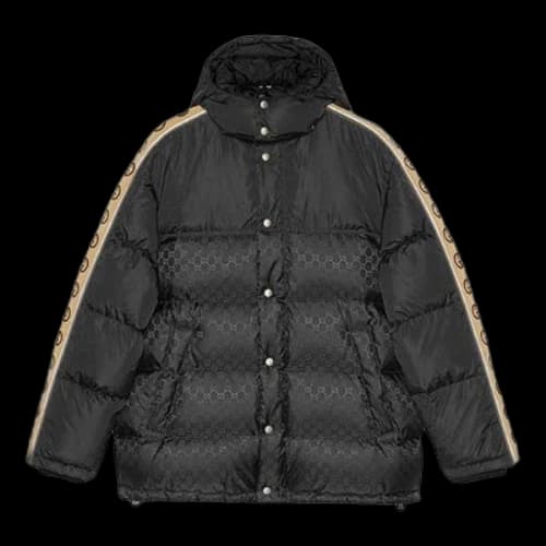 Gucci GG Nylon Jacquard Padded Coat 'Black'