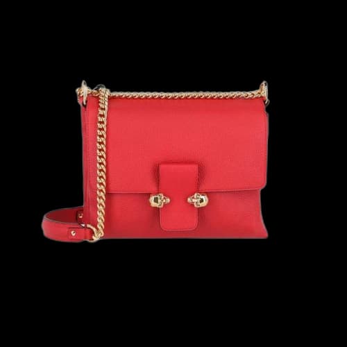 Alexander McQueen Medium Leather Skull Detail Crossbody 'Red'