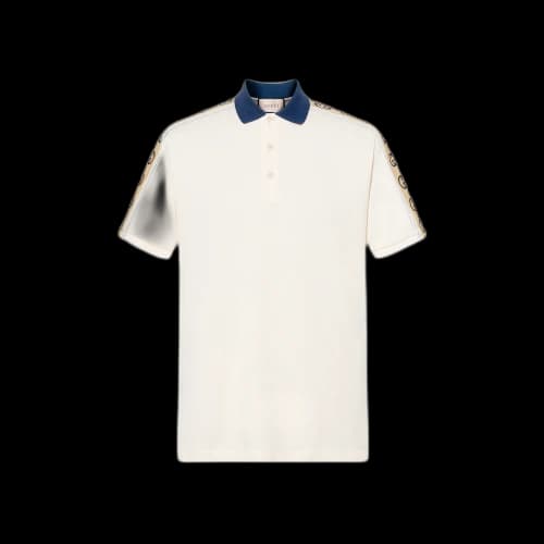Gucci Polo With Interlocking G Stripe 'Off White'
