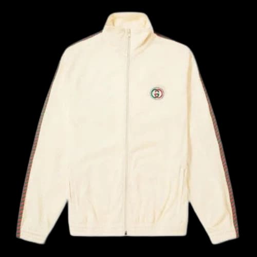 Gucci Chest Logo Zip Jacket 'White'