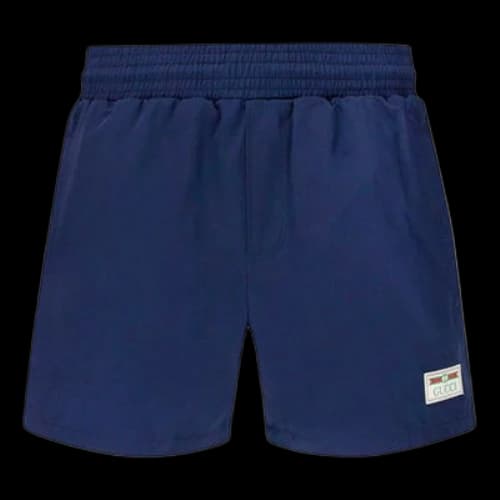 Gucci Ribbon Waterproof Nylon Swimsuit Shorts For Men Navy