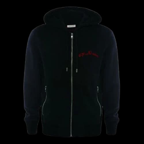 Alexander McQueen hooded Alphabet Long Sleeves Black