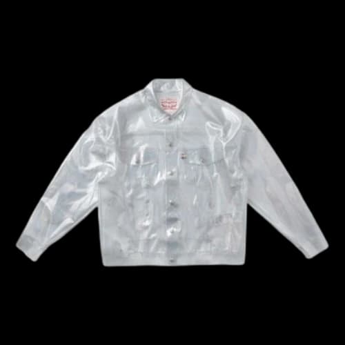 LEVI'S Levis Rainbow Series Logo Pattern lapel Long Sleeves Jacket Unisex White