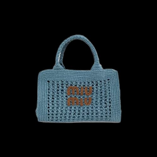 Miu Chrochet Rete 'Celeste/Cognac'