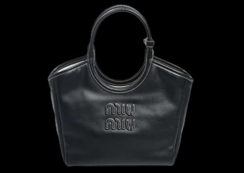 Miu Ivy Leather Bag Nero