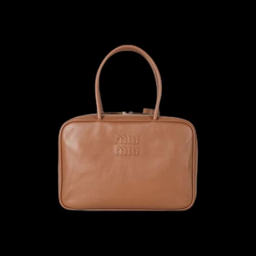 Miu Leather Beau Bag 'Cognac'