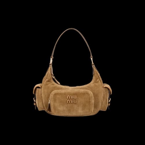 Miu Corduroy Pocket Bag 'Cinnamon'